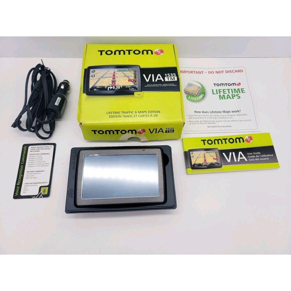 TomTom VIA 1535 TM 5″ GPS - US, Canada & Mexico, Lifetime Maps & Traffic Edition
